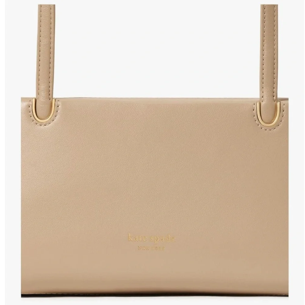 Kate Spade Grace Beige Leather Shoulder Bag - New